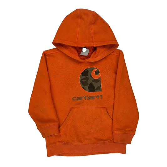 Age 8-10 Carhartt Hoodie - Small Orange Cotton