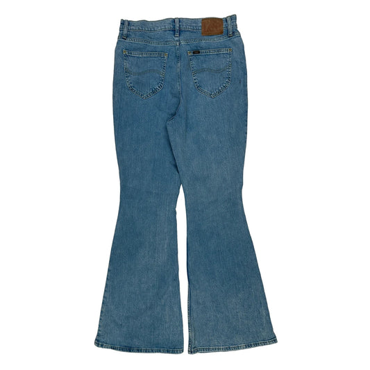 Lee Flared Jeans - 29W UK 10 Blue Cotton