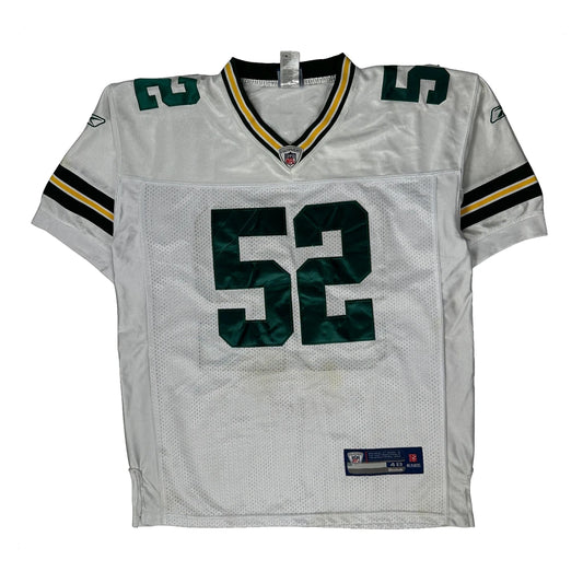 Green Bay Packers Reebok Nfl Football Shirt - XL White Polyester