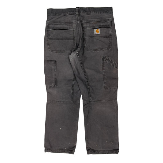 Carhartt Carpenter Trousers - 32W 26L Grey Cotton