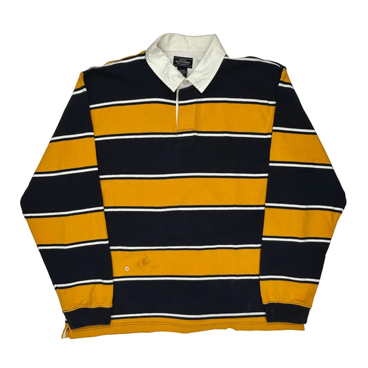 Sonoma Striped Rugby Shirt - XL Navy Cotton