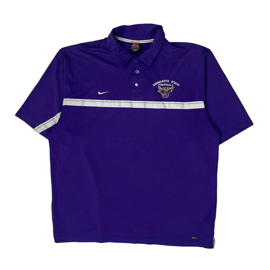 Vintage Minnesota State Football Nike Polo Shirt - XL Purple Polyester