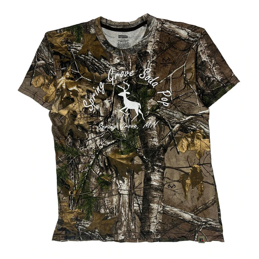 Town Name Graphic Realtree Camo T-Shirt - Large Camo Cotton