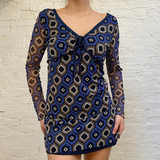 Vintage multicoloured Unbranded Mini Dress - womens small