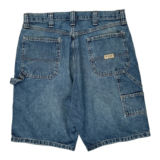 Wrangler Carpenter Shorts - 33W 10L Blue Cotton