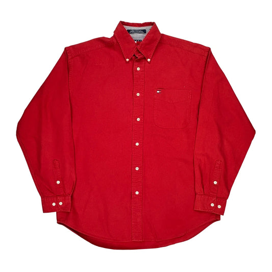 Tommy Hilfiger Shirt - Medium Red Cotton