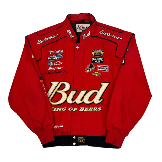 Budweiser Racing Chase Authentics Nascar Bomber Jacket - Large Red Polyester