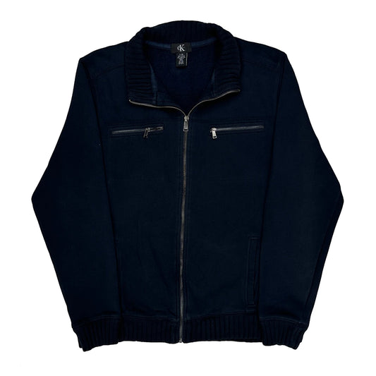 Vintage Calvin Klein Jacket - Large Navy Cotton Blend