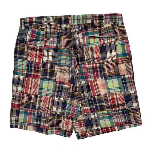 Vintage Madras Polo By Ralph Lauren Checked Shorts - 36W 9L Multicoloured Cotton