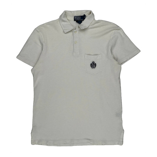 Polo By Ralph Lauren Polo Shirt - Medium White Cotton