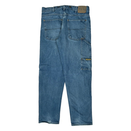Made In USA Prison Blues Double Knee Carpenter Jeans - 34W 34L Blue Denim