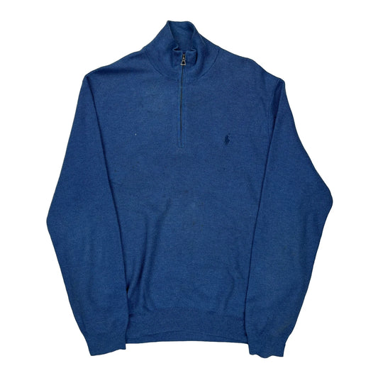 Polo By Ralph Lauren 1/4 Zip - XL Blue Cotton