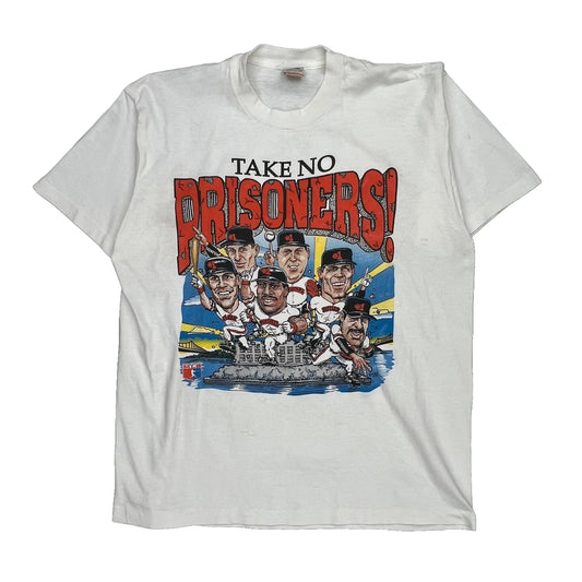 Take No Prisoners Fruit Of The Loom Single Stitch T-Shirt - XL White Cotton