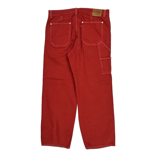 Levis Carpenter Trousers - 34W 31L Red Cotton