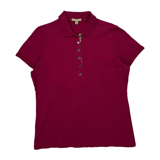 Burberry Brit Polo Shirt - Large Red Cotton