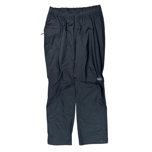 Vintage Rei Waterproof Track Pants - Medium Black Polyester