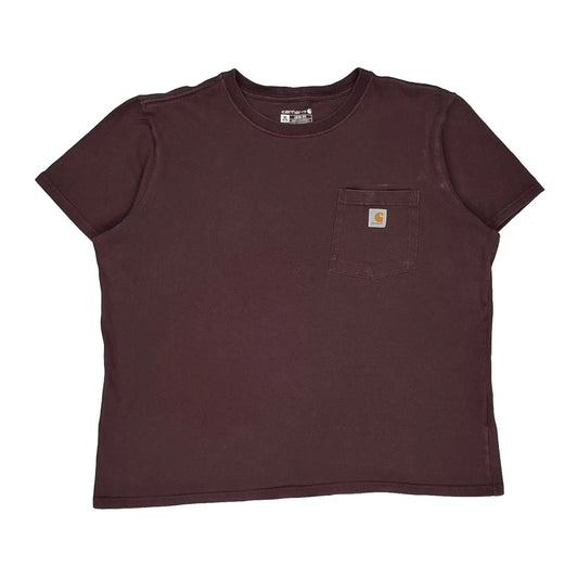 Carhartt T-Shirt - XL Burgundy Cotton