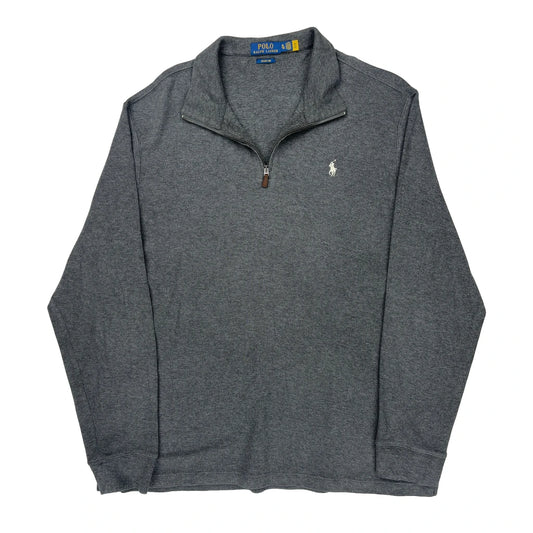 Vintage Polo By Ralph Lauren 1/4 Zip - XL Gray Cotton