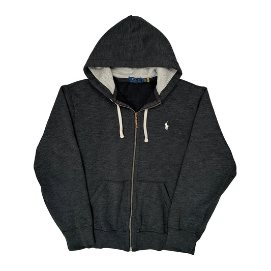 Polo By Ralph Lauren Hoodie - Large Grey Cotton Blend