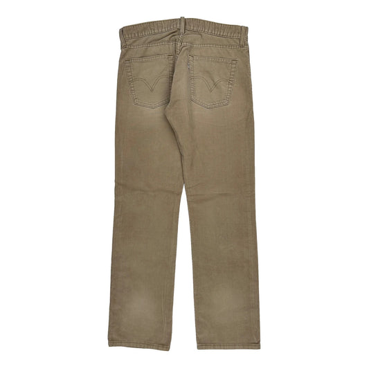 514 Levis Slim Cord Trousers - 32″ Waist Beige Cotton