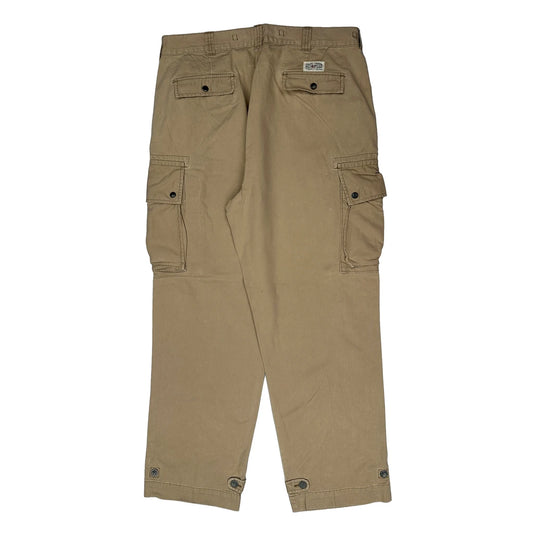 Vintage Polo By Ralph Lauren Cargo Trousers - 36W 30L Khaki Cotton