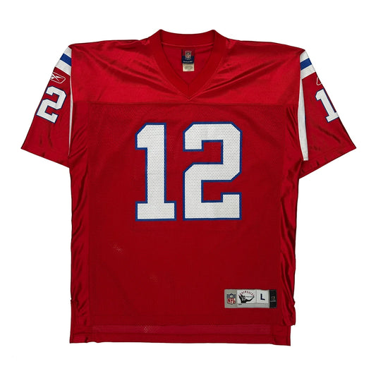 New England Patriots Reebok Nfl Jersey - Large Red Polyester