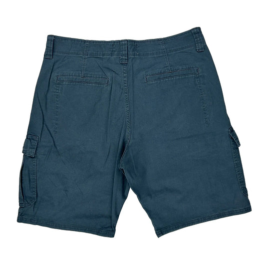 Wrangler Cargo Shorts - 36W 9L Blue Cotton