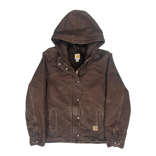 Age 12-14 Carhartt Jacket - Large Brown Cotton