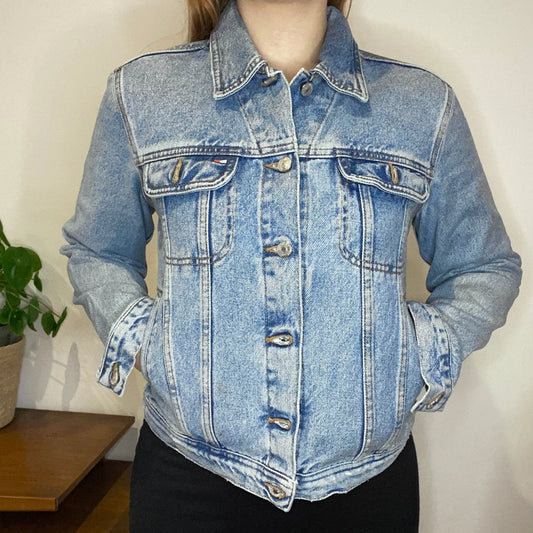 Vintage blue Tommy Hilfiger Denim Jacket - womens small