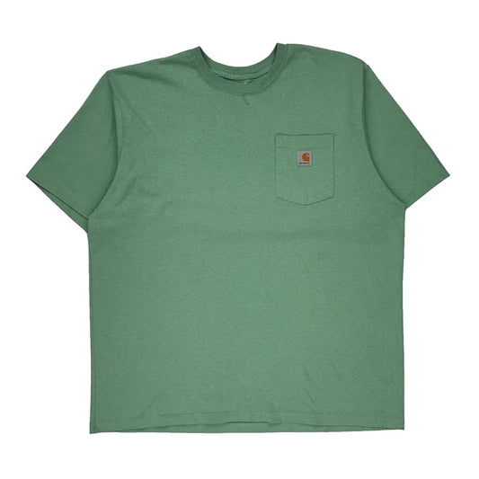 Carhartt T-Shirt - 2XL Green Cotton Blend