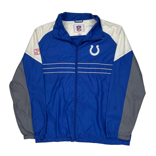 Indianapolis Colts Nfl Football Windbreaker - Large Grey Polyester