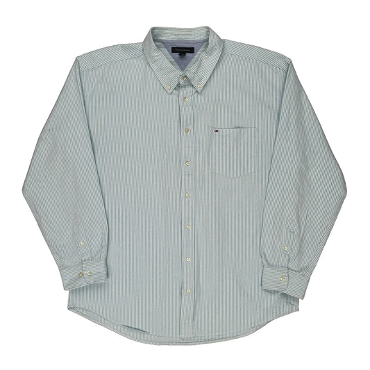 Tommy Hilfiger Striped Shirt - 2XL Blue Cotton