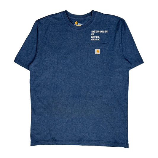 Hines Data Center 2021 Carhartt T-Shirt - XL Blue Cotton