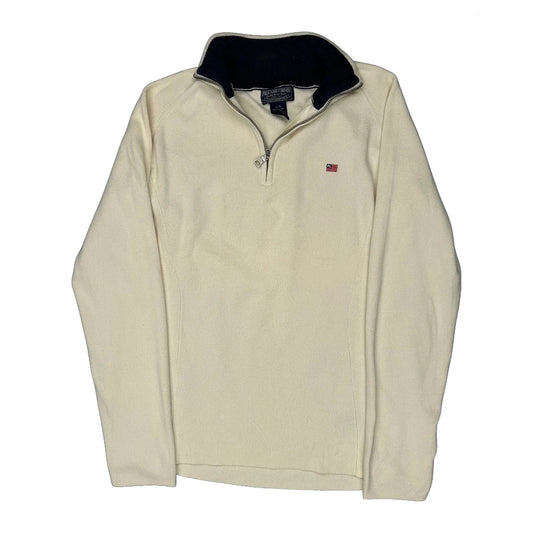 Polo By Ralph Lauren 1/4 Zip - Large Cream Cotton