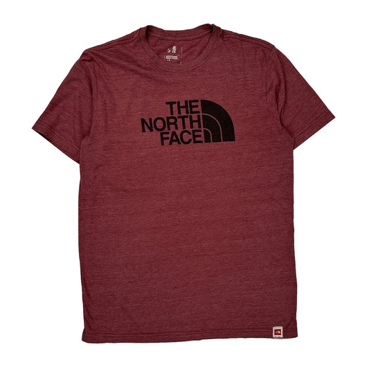 The North Face T-Shirt - Large Burgundy Polyester Blend