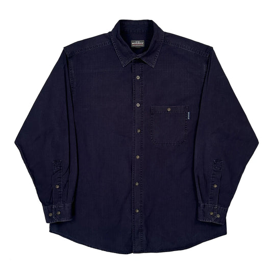 Woolrich Shirt - XL Navy Cotton