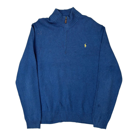 Polo By Ralph Lauren 1/4 Zip - XL Blue Cotton