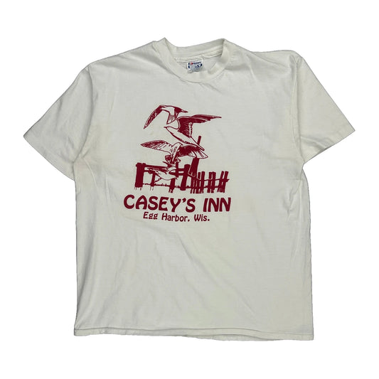 Casey'S Inn Hanes Single Stitch T-Shirt - XL Red Cotton