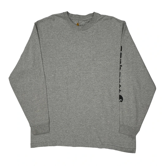 Carhartt Long Sleeve T-Shirt - XL Gray Cotton