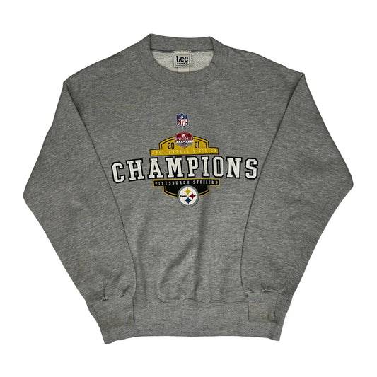 Pittsburgh Steelers Lee Sport Nfl Sweatshirt - Medium Grey Cotton Blend