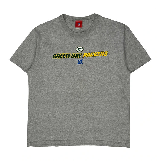 Vintage Green Bay Packers Nfl T-Shirt - XL Grey Cotton