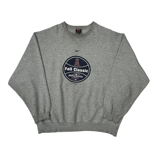 Fall Classic Nike Sweatshirt - XL Grey Cotton