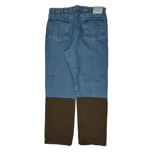 Wrangler Contrast Stitch Jeans - 36W 32L Blue Cotton
