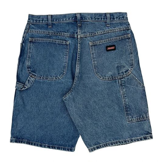 Dickies Denim Shorts - 34W 11L Blue Cotton