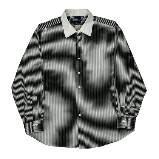 Polo By Ralph Lauren Striped Shirt - 2XL Black & White Cotton