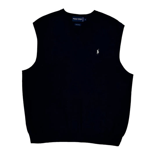Polo By Ralph Lauren Sweater Vest - Large Navy Cotton