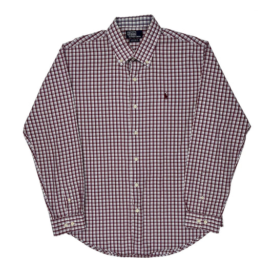 Polo By Ralph Lauren Checked Shirt - XL Red Cotton
