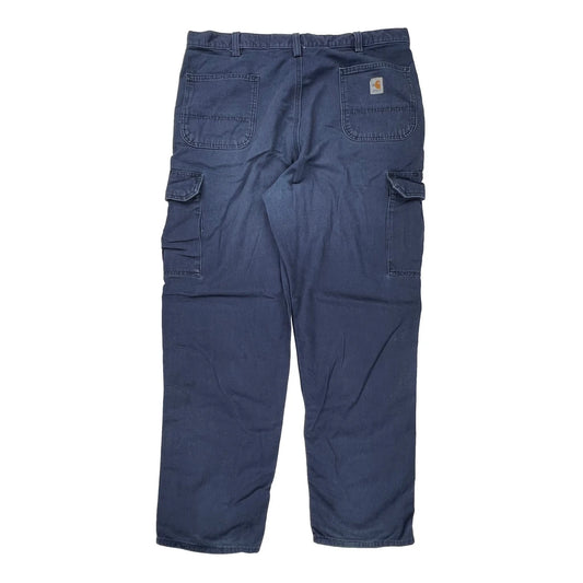 Carhartt Cargo Trousers - 38W 34L Blue Cotton Blend