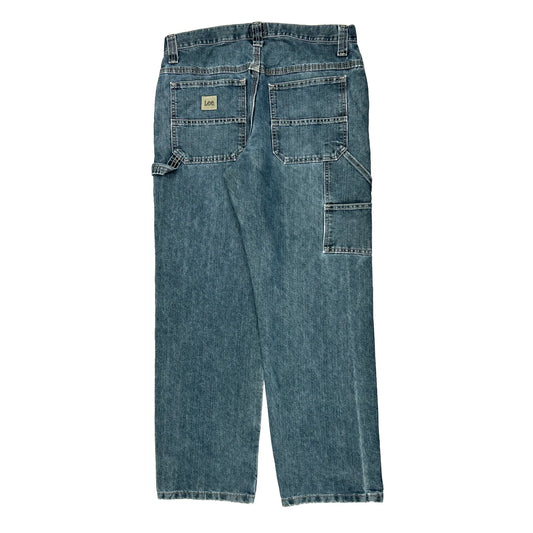 Vintage Lee Cargo Carpenter Jeans - 32W 30L Blue Cotton