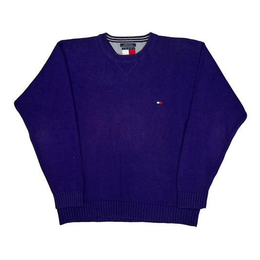 Vintage Tommy Hilfiger Jumper - XL Purple Cotton